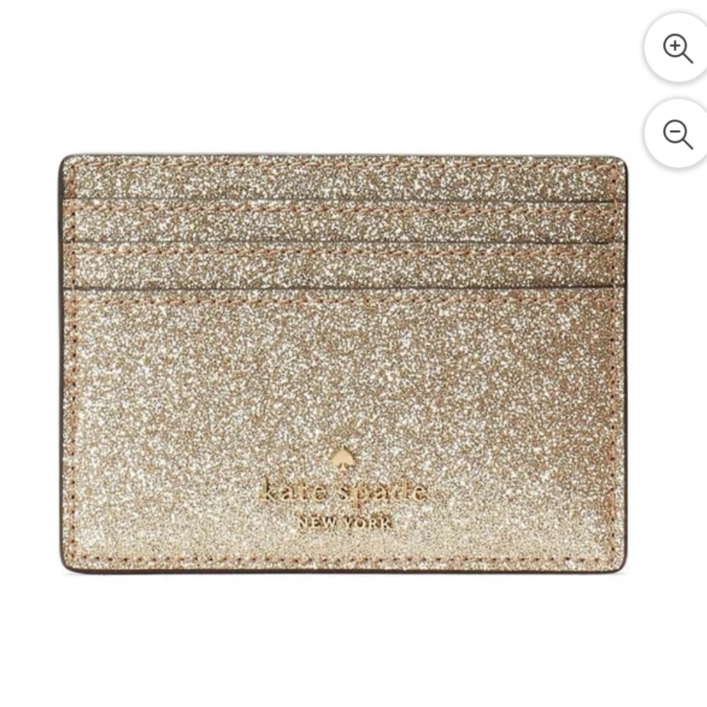 Kate Spade Sparkling Pink Gold Card Holder